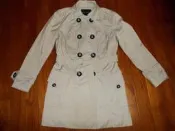 二手 少穿Zara 女生 經典 Burberry風衣款（雙排釦）腰帶 長版大衣/風衣