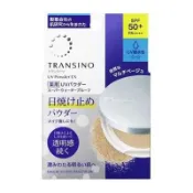 【Donki日本唐吉訶德】第一三共 TRANSINO 日本原裝進口保濕絲滑UV防護不糊妝補妝定妝蜜粉修飾毛孔細紋改善暗沉 防曬粉餅EX SPF50+・PA++++ 11g