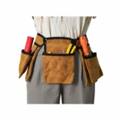 拾光藏寶閣 【耐磨過蠟帆布】腰包工具包 電工腰包 維修工具袋 多功能圍裙 便攜收納 耐磨防潑水 多口袋分層設計 掛腰式 工地作業 水電裝修