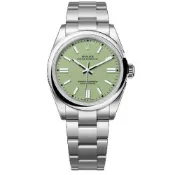 Rolex 勞力士134300 新款 OYSTER PERPETUAL 開心果綠色 41mm