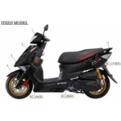【PGO原廠零件專賣】TIGRA150彪虎車殼 古馳黑 消光黑  2017年黑色 霧面黑 擋風板 後扶手  彪虎車殼通用