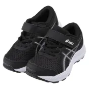 ［出清品］《布布童鞋》 asics亞瑟士CONTEND黑色兒童慢跑運動鞋(18.5公分)