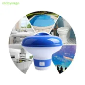 VHDD 5 英寸浮動池氯片分配器可調節流量通風口防漏蓋適用於夏季游泳池護理 TW