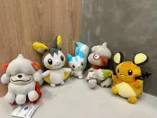 《日版景品》寶可夢玩偶 神奇寶貝娃娃 咚咚鼠 電飛鼠 圖圖犬 洗翠卡蒂狗 帕奇利茲 BANDAI 萬代卡通公仔 毛絨玩具