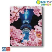 多款任選🔥Manto【台灣製造】晴空塔點燈|釘好內框DIY數字油畫45x36cm 成人紓壓 生日禮物 成人畫畫 可店到店