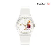 Swatch HOW MAJESTIC 英國女皇紀念錶/變色日曆輪/瑞士製造 GZ711 (34mm)【官方旗艦店】