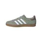 (店+)【adidas 愛迪達】JI3526 adidas originals GAZELLE INDOOR 皮革 時尚舒適薄底 耐磨 低幫 板鞋 男款 綠灰色 愛迪達男鞋 男運動鞋 男鞋