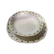 日本 OKURA 大倉陶園 金色花草邊 點心盤 (大) 約17CM (JN114)