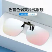 紅綠色盲色弱矯正眼鏡夾片隱型男女通用糾正色盲近視專用辯色眼鏡0716