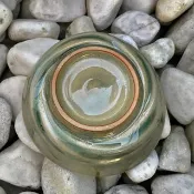 玫瑰花造型青綠開片釉燒陶杯 玫瑰花造型品茗品酒更香更療癒