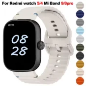 XIAOMI MI 運動軟矽膠錶帶兼容小米手環 9 Pro/8 Pro 彩色運動替換錶帶 Redmi watch 4 錶