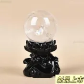 ✨臺灣熱銷✨小號展示架 礦石展示架🎁水晶球底座批發黑色蓮花樹脂擺件跨境萬聖節裝飾品工藝品展示臺架 玉石展示架 萬用展示
