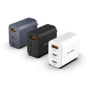 (店+)【Warm House Decor 暖和家居】30W三孔PD快充頭 (氮化鎵快充 充電頭 雙USB-C+USB-A充電器 GaN氮化鎵)