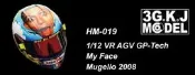 KHALED HM19 1/12 安全帽模型 VR46 AGV GP-Tech My Face 2009
