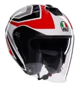 台中皇欣!正義大利名牌 AGV 出品最新款半罩3/4內建墨片安全帽 IRIDES TOLOSA 黑灰紅 !免運費!