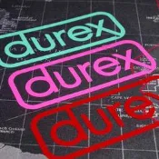 貝爾車貼 杜蕾斯Durex 個性趣味貼反光貼行李箱筆記本貼花機車貼花