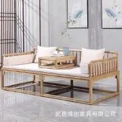 🔥出貨新中式老榆木家具羅漢床羅漢榻美人榻單人沙發床雙人沙發