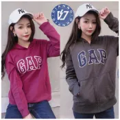 帝安諾-實體店面  GAP 外套 帽T  連帽 刷毛 長袖 刺繡 Logo 拉鍊 棉質 男女皆可 酒紅 深灰