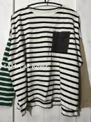 I-869/USED＜日本koti koti 　條紋長袖T恤＞M～L