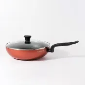 【Flonal 芙諾納】單手炒鍋附玻璃蓋28cm(100%義大利製．可機洗)