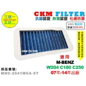 【CKM】W204 C180 C250 除菌 抗菌 無毒認證 PM2.5 鼓風機濾網 粉塵濾網 空氣濾網 活性碳冷氣濾網