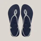 (店+)【havaianas 哈瓦仕】限時三天特賣 現貨秒出 中壢實體店面 Havaianas哈瓦士 夾腳涼鞋 LUNA 女款 藍銀色 沙灘 海灘 