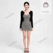 韓系氣質兩件套裝 春秋女裝 洋裝 套裝 秋季新款純欲風露背收腰連衣裙女長袖開衫外套抹胸短裙兩件套裝潮 長袖上衣 套裝女