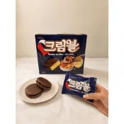 阿準賣餅乾🇰🇷🍪 韓國 CROWN 皇冠 烤布蕾風味巧克力派 10入 320g 卡士達奶油 巧克力派