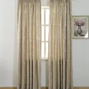 【伊美居】文藝復興緹花單層半腰窗簾130x165cm(2件雙開式)