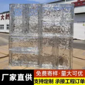 優選熱銷🥇 訂金 新款超白玻璃磚燈帶款水晶空心磚網紅透明玄關冰晶紋彩色隔斷半牆