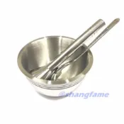 【上發】好時代 不鏽鋼乳缽 研磨缽 附藥匙 搗蒜器 搗藥器 壓蒜器 蒜泥器 搗藥盅 搗臼 搗碎器 香料 研磨器 研缽