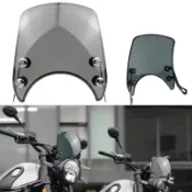貓與鼠百貨店 摩托車機車改裝復古擋風玻璃ABS5-7寸塑料擋風 前擋風板