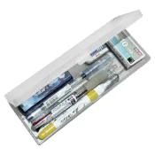 (店+)【Easygoo 輕鬆】BH506文具盒 鉛筆盒 無印風(透明磨砂盒 收納盒 長方形 塑膠盒 簡單文青)