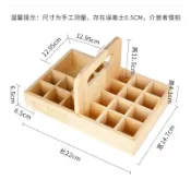 設彩品牌旗艦店 精油收納盒 doTERRA多特瑞精油盒子手提收納盒木製實木提籃款21格可放椰子油『XY23043』