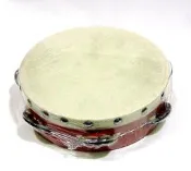 ☆陽光音樂城☆全新 台製品 奧福樂器 7吋鈴鼓 紅色木框 牛皮鼓面