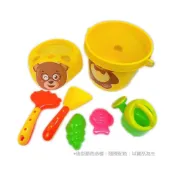 (店+)沙灘工具桶 7件式 瓢蟲 小熊 690-1/一桶入 海灘工具桶 小孩堆砂工具 玩沙模具 沙灘玩具-CF145737