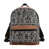 Michael Kors  MK字母滿版LOGO男款後背包-棕