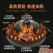 全網最低價】110V電烤爐 火鍋烤爐 韓式電烤盤 火烤兩吃 燒烤盤 不沾盤 鴛鴦鍋 鴛鴦鍋電烤爐 涮烤一體鍋