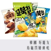 (店+)【CHARA 微百貨】韓國 好麗友 四層 烏龜 玉米脆片 餅乾 80g 原味 巧克力 海苔