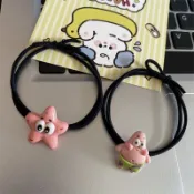 ✨氣質髮圈 髮圈 髮繩 韓系髮圈海綿寶寶發繩派大星頭繩發飾簡約少女心學生情侶皮筋卡通頭飾發圈