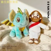 🔥XyX🔥優選 站肩公仔鸚鵡狐猴毛絨變色龍毛絨貓頭鷹老鷹玩偶磁吸娃娃