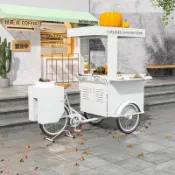 *德信好物*戶外鐵藝花車移動攤位促銷三輪售賣車美食街景區夜市擺攤手推餐車