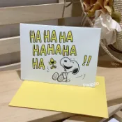 日本Hallmark Snoopy 史努比 HA HA HA 卡片 立體卡片 禮物卡 生日卡 賀卡 EAR-811570