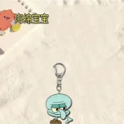 🎉新店特惠丨✈️臺灣出貨丨海綿寶寶周邊鑰匙扣可愛派大星手遊動漫表情書包掛件亞克力學生