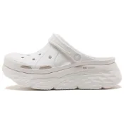 (店+)【SKECHERS】111127-WHT Skechers斯凱奇 Max Cushioning EVA 泡泡鞋 厚底緩震增高 夏季 外穿涼鞋拖鞋 洞洞鞋 女款 白色