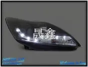 《晟鑫》全新 福特 09 10 11 12年 LED燈眉 FORD FOCUS MK2.5 魚眼 黑框 大燈 另有晶鑽款