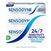(店+)【美式賣場】SENSODYNE 舒酸定 長效抗敏牙膏 進階亮白配方(184公克 X 4入/組)