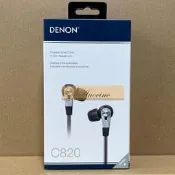 日本進口 DENON AH-C820 (黑色) 經典耳道式耳機 耳塞式 天龍 AH-C820-BK 雙空氣壓縮單元技術