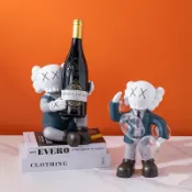 十木屋 台灣公司貨 免運 可開票 北歐創意暴力熊紅酒架擺件現代家居客廳酒柜裝飾品葡萄酒架子杯架