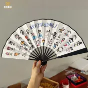 熊熊客製化 賣萌吧個性定製卡通扇子絹布摺扇來圖定製創意畢業禮物七夕情人節 訂製